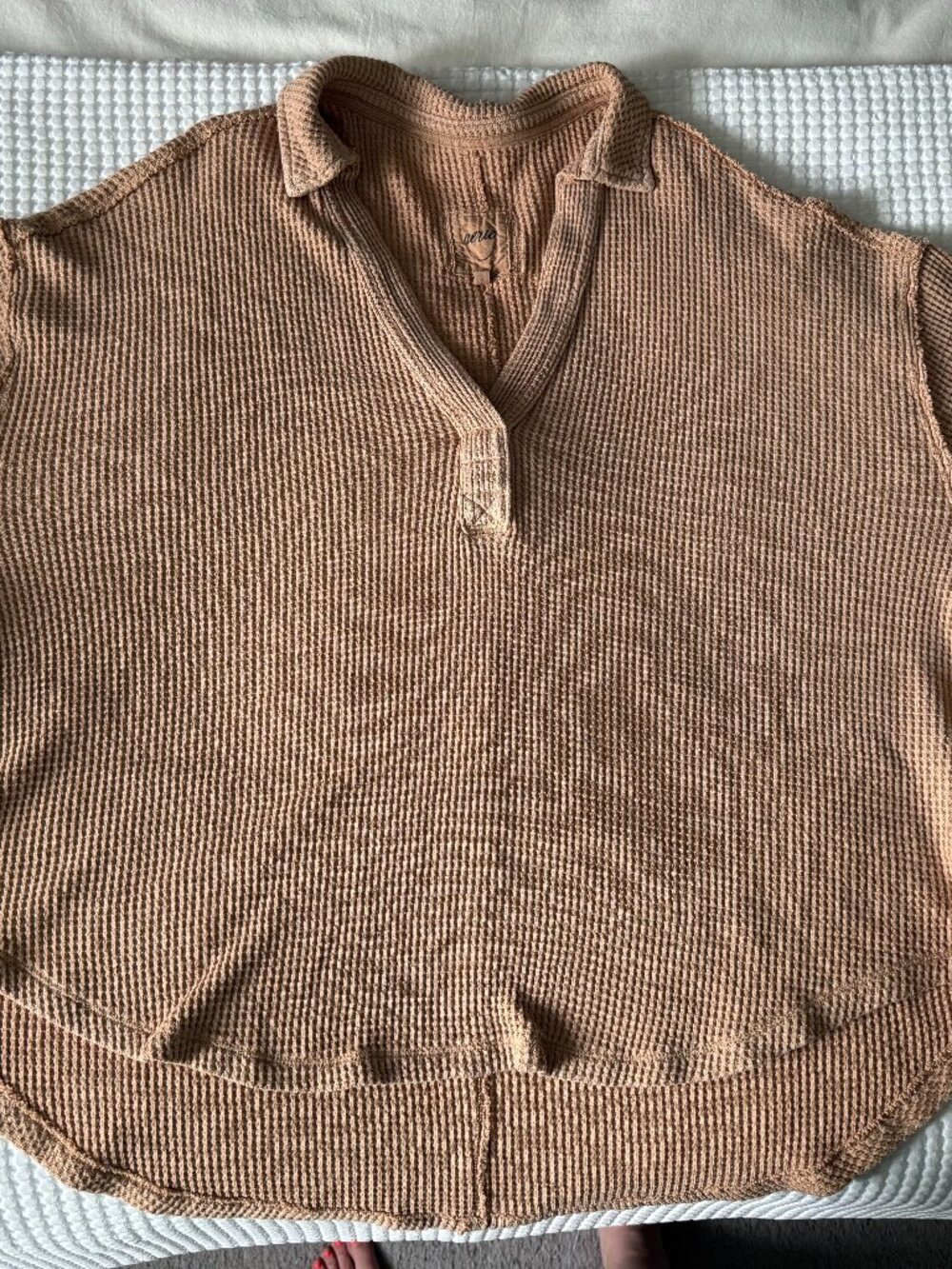 LumberJane Waffle Polo Sweatshirt